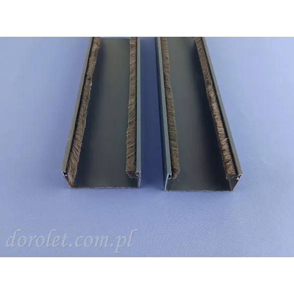 Profil boczny U do systemu drzwi przesuwnych ze szkła