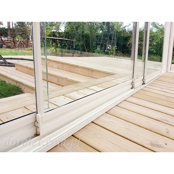 Drzwi przesuwne zewnętrzne - ścianki szklane 6 szyb