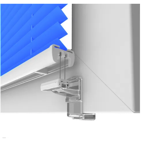 Non-Invasive Short Bracket for Vegas Pleated Blinds - Transparent PVC