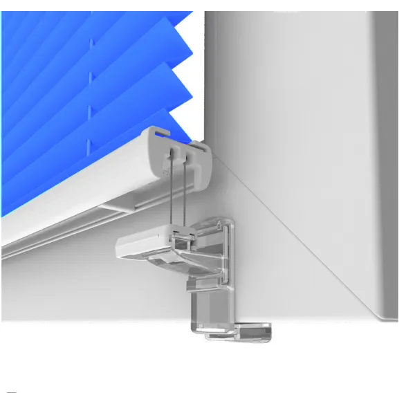 Non-Invasive Short Bracket for Vegas Pleated Blinds - Transparent PVC
