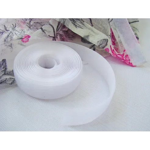 Flauschband 20mm Weiß zum Annähen – Klettband 100% Polyester
