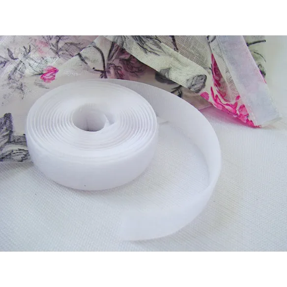 Soft Loop Fastener Tape 20mm White – Sew-on 100% Polyester