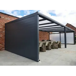 Ścianka aluminiowa - zabudowa boczna do zadaszeń tarasów i pergoli