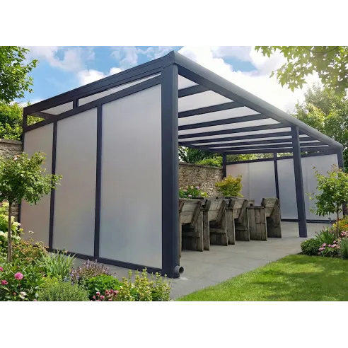 Polycarbonate Side Wall – Modern Enclosure for Verandas, Gazebos, and Pergolas