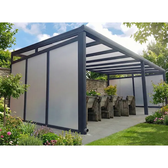 Polycarbonate Side Wall – Modern Enclosure for Verandas, Gazebos, and Pergolas