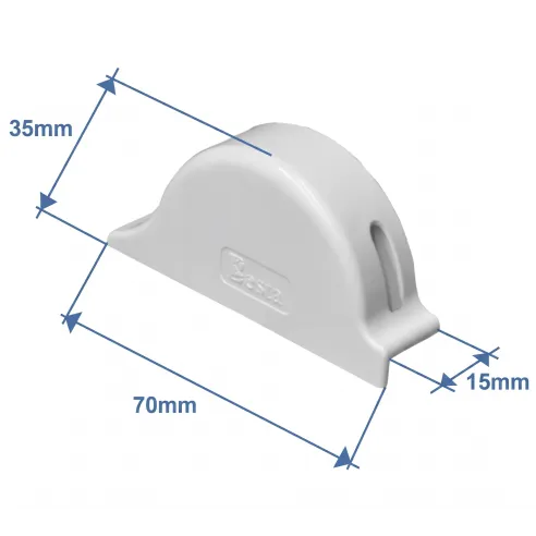 Besta II Micro Roller Blind Cassette End Caps – White Set (L+R)