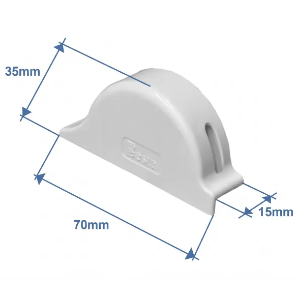 Besta II Mikro Rollo Kassetten Endkappen Set (L+R) – Weiß