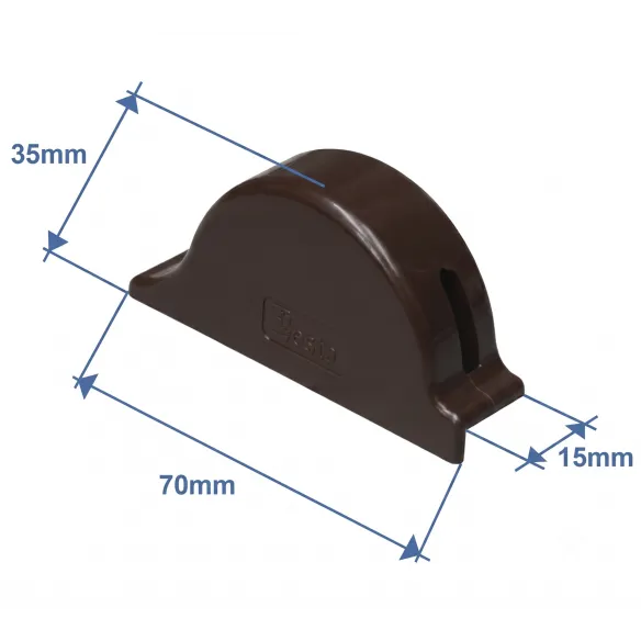 Besta II Mikro Roller Blind End Caps Brown | L+R Set