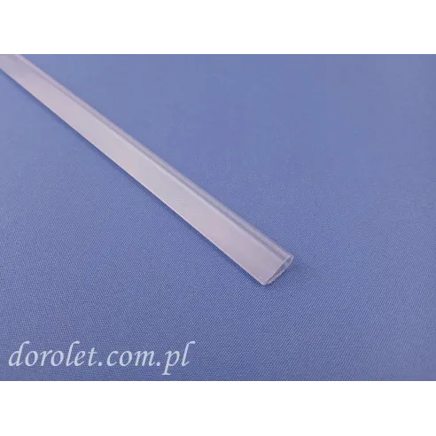 Gleitprofil PVC Rohr transparent für ZIP Screen Rollo | Dorolet