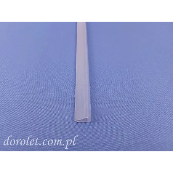 Gleitprofil PVC Rohr transparent für ZIP Screen Rollo | Dorolet
