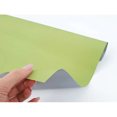 Blackout Silver Roller Blind Fabric – Green 205